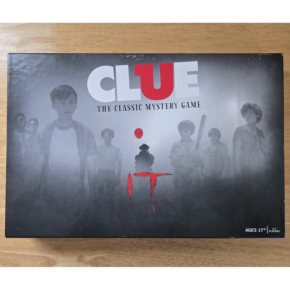 Clue IT Board Game 2019 USAopoly Hasbro Stephen King's Horror Complete